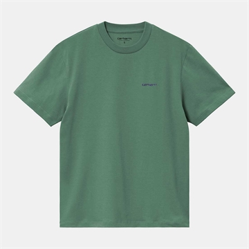 Carhartt WIP T-shirt W Script Embroidery W Duck Green / Aura